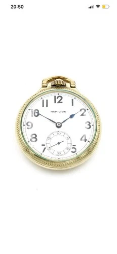 1923 Hamilton 992 Pocket Watch Antique, 21 Jewels, Running