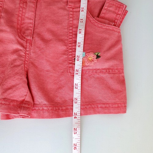 Gymboree Girl Tropical Garden Linen Blend Shorts Romper 8 Coral Sleeveless - Picture 9 of 11