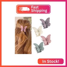 Canitor Butterfly Hair Accessories - 2.7" Claw Clips for Women, Matte Medium Hai