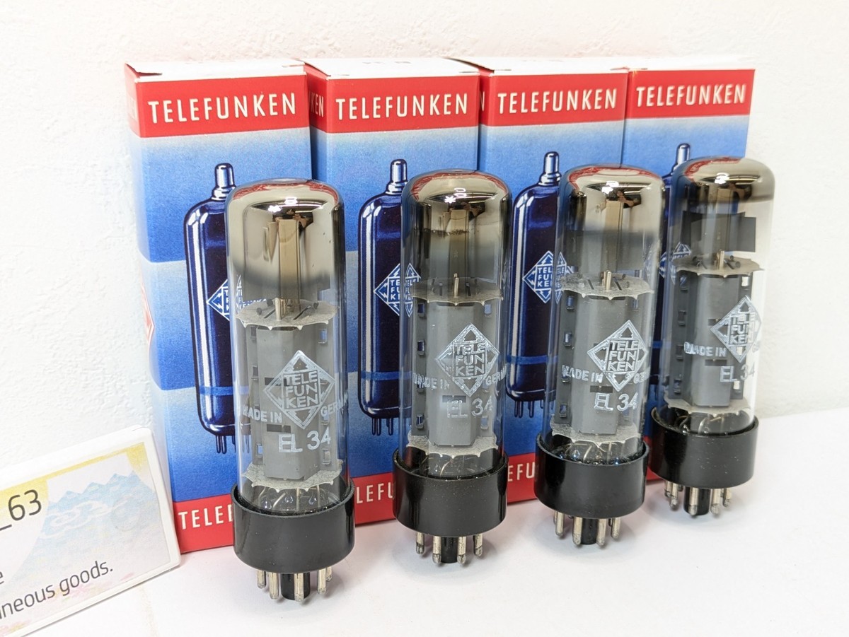 Telefunken vacuum tube EL34/6CA7 set of 4 Made in Germany