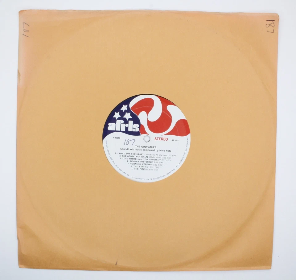 1972 AFRTS The GODFATHER Soundtrack Andy Williams Nino Rota Armed Forces Radio - Image 2 of 4