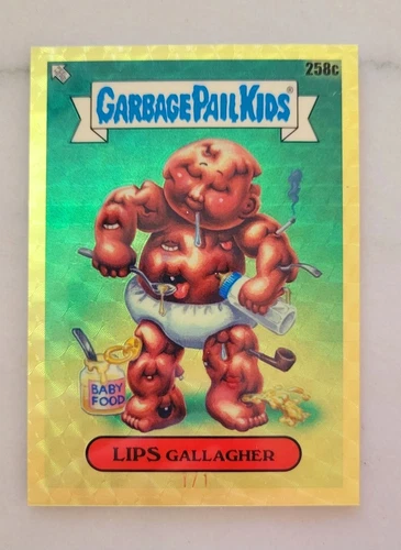 Topps Chrome 7 Garbage Pail Kids  Lips Gallagher Superfractor  1/1  258c Rare!!!