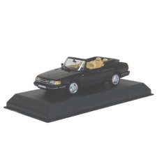 Norev 1/43 Saab 900 Turbo 16 Cabriolet 1992 Black Mini Car