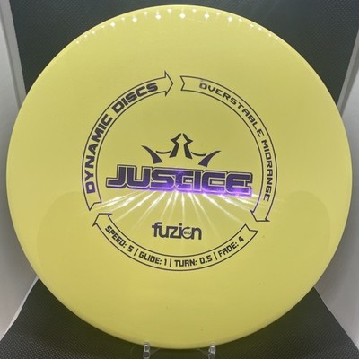 Dynamic Discs Justice Bio Fuzion Yellow 173g 5/1/0.5/4 