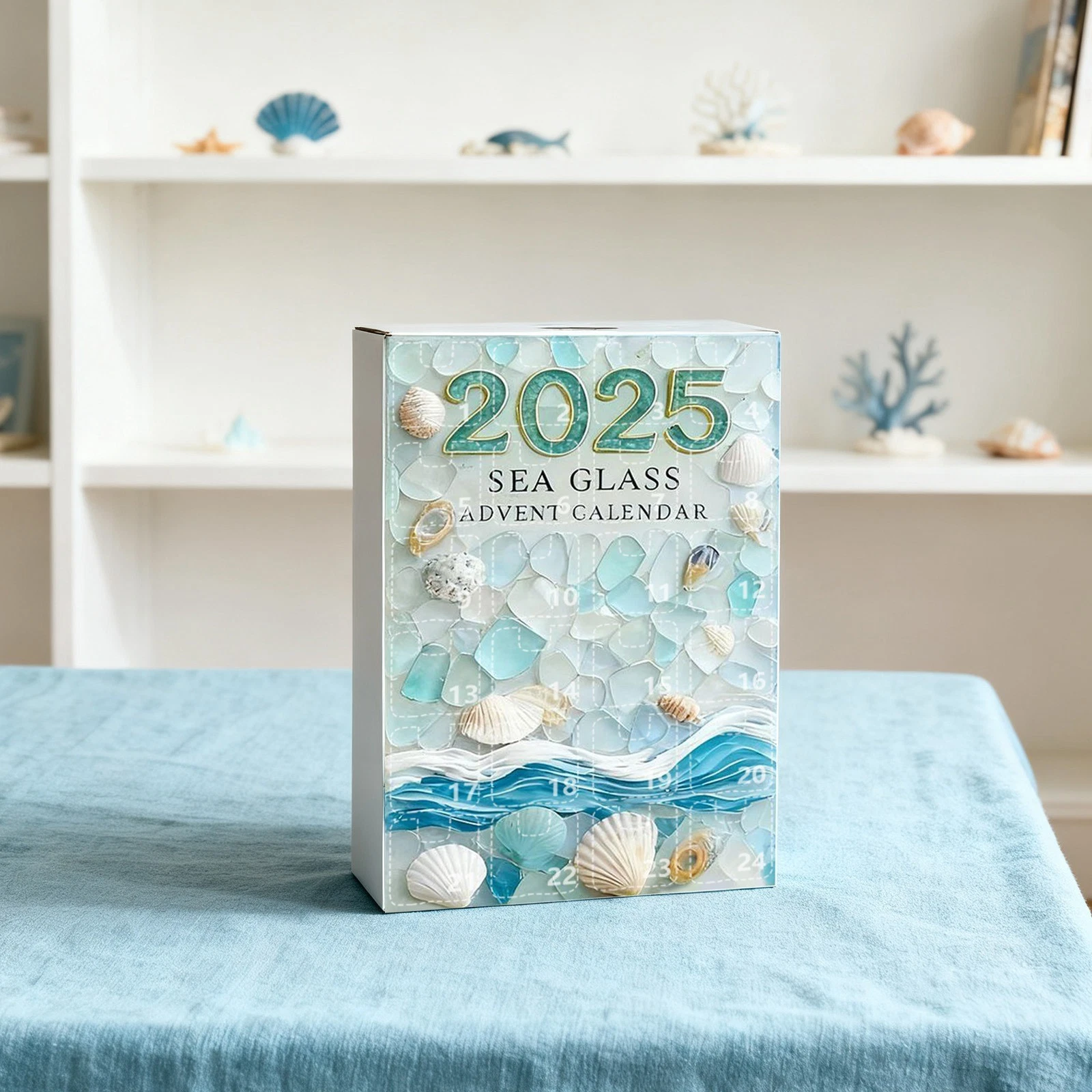 Christmas Tree Countdown Sea Glass Advent Calendar – 24 Days 3D Blind Boxes