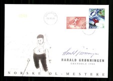 Harald Gronningen Olympiasieger 1968 Skilanglauf Original Signiert + G 52726