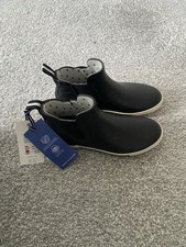 Joules Women Rainwell Ankle Height Wellies - Black Croc - UK Adult 5  Brand New