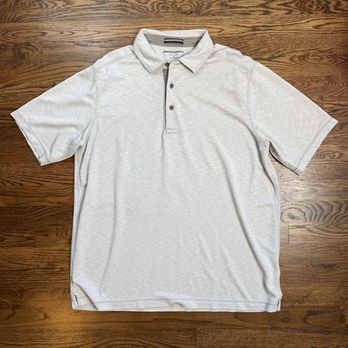 Johnston & Murphy, Johnston & Murphy Men’s Vintage Slub Heathered Jersey Polo Size XL