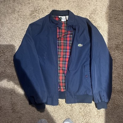 Vintage Izod Lacoste Harrington Jacket Sz Small  Navy Blue zip - Baracuta