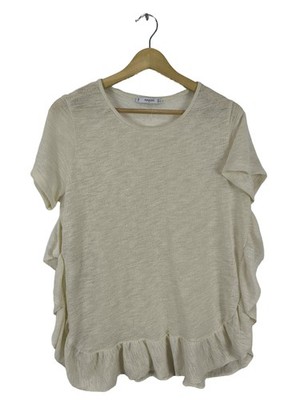 MANGO Strickshirt Damen Shirt Gr. DE 36 wollweiß Casual-Look