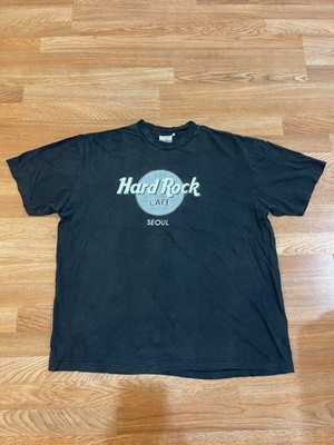 Vintage  Hard Rock Cafe Seoul Korea T Shirt Black XL  