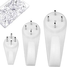 60pcs Non-Trace Picture Hooks for Hard Wall, Picture Hanging Kit for Picture Fra