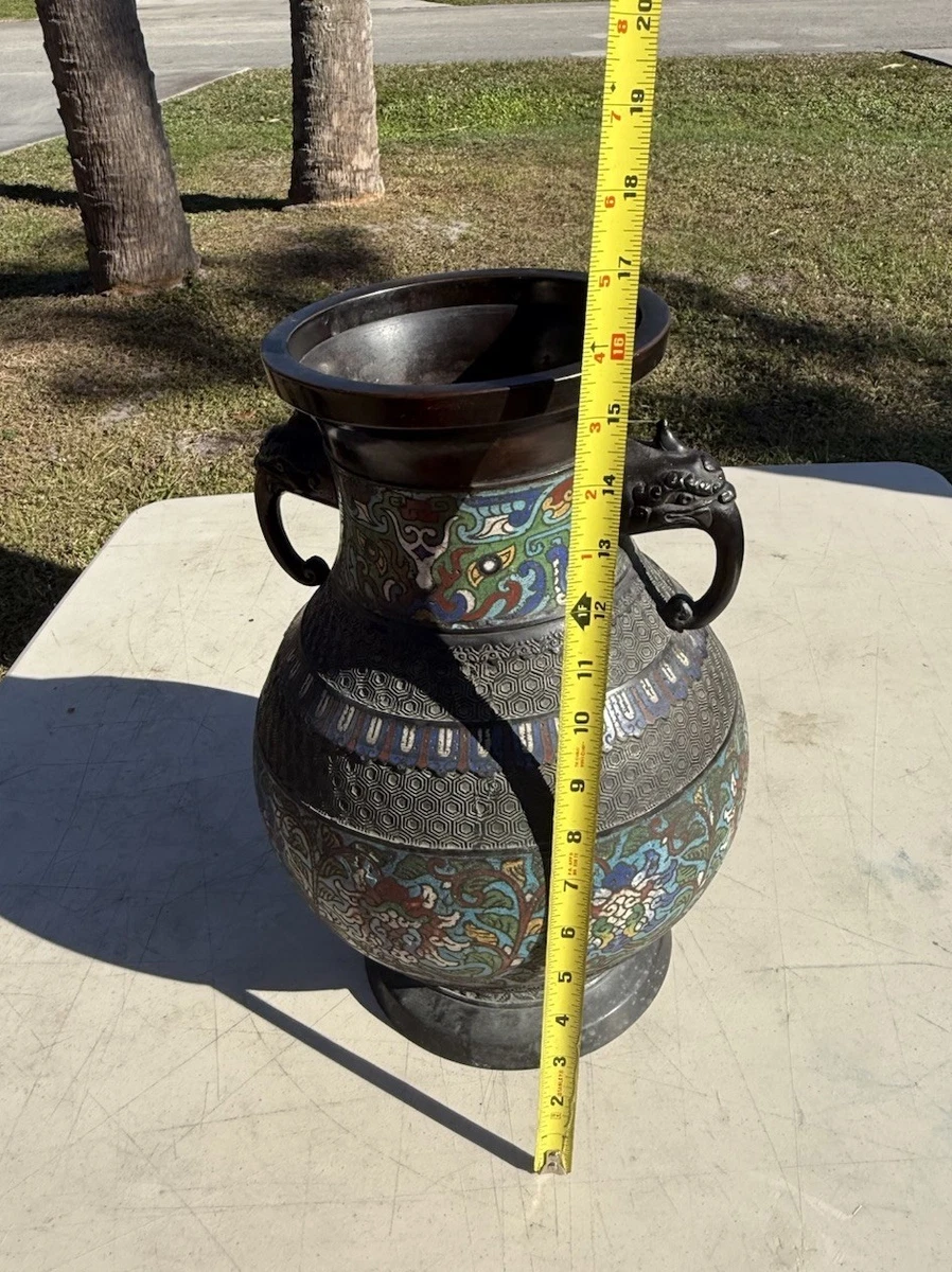 古董黄铜日本花瓶1900-1940 | eBay