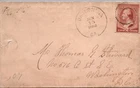 POSTAL HISTORY COVER POSTMARKED AT DAHLONEGA GEORGIA 1885 rare town cancellation
