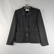 Ingenuity Blazer Women 4 Black Five Button Jacket Lined Career Made in Canada
