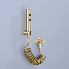 Gold Brushed Two Function SUS Bidet Sprayer Faucet Set With 2M PU Shower Hose