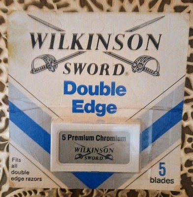 Wilkinson Sword Double Edge Razor Blades. 5 Blades. Vintage. England. Sealed.