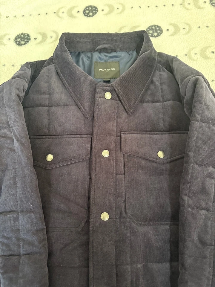 Banana Republic - 男式 XXL 灯芯绒夹克(Preppy Navy)状况完好 — 第 3/4 张图片