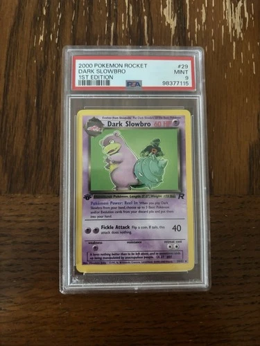 2000 Pokemon 1st Edition Team Rocket Dark Slowbro #29 PSA 9