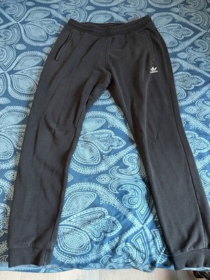 adidas Originals Men s Black Fleece Jogger Pants size XL Drawstring Pockets