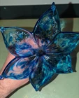 Vintage Murano Glass Flower With Metallic In the leaves