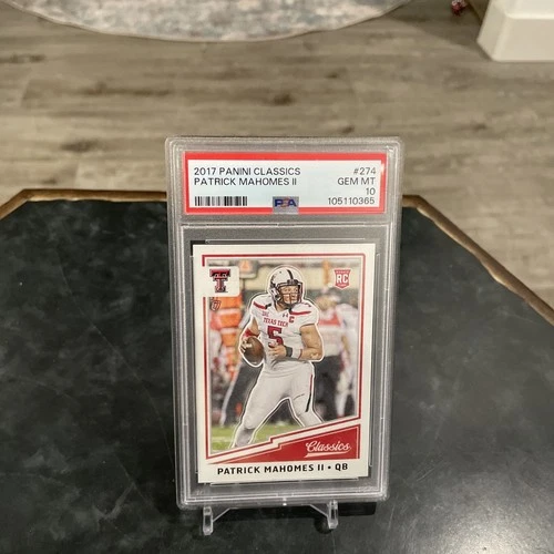 PSA 10 2017 Panini Classics #274 Patrick Mahomes RC Texas tech