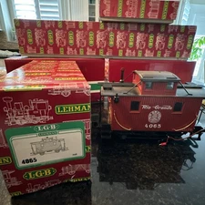 Vintage LGB 4065 Rio Grande Caboose G scale Lehmann Model Railroad Train Car Box