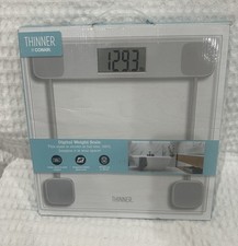 THINNER by CONAIR Digital Glass Weight Scale Silver
