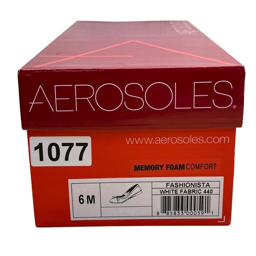 Aerosoles Damen-Flats weiß Stoff 440 Memory Foam Fashionista 6M – neu - Bild 9 von 9