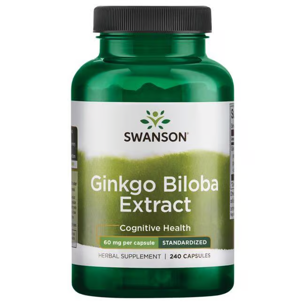 Ginkgo Biloba Extrakt 60 Mg 240 Kapseln Swanson Health Products-image