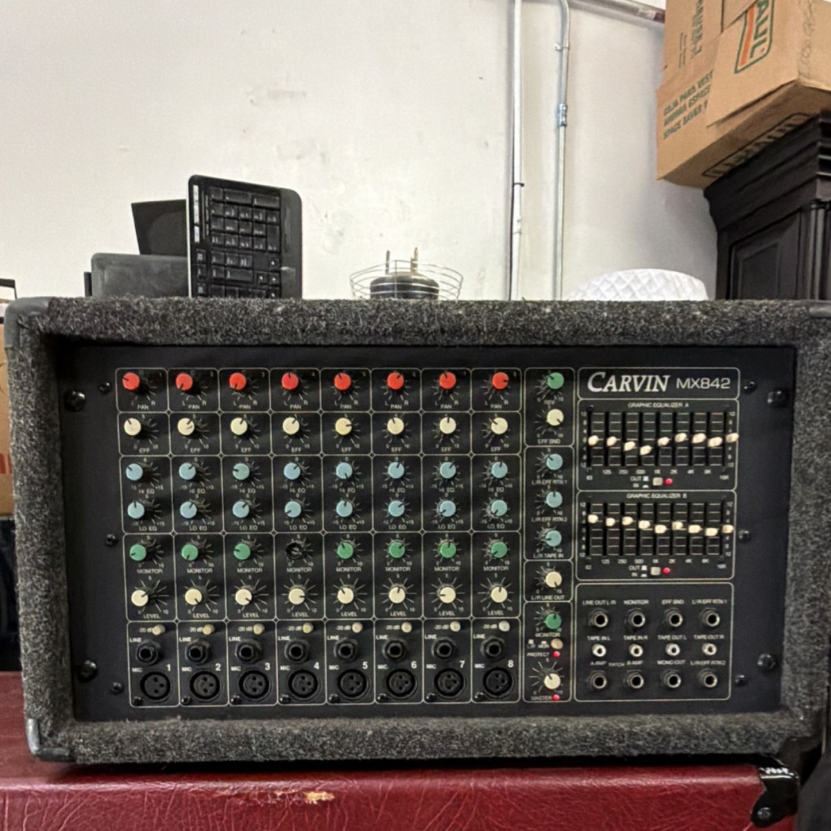 Carvin MX842 Powered Mixer 8-Channel with Graphic Equalizer for