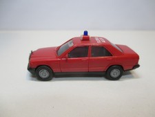 Herpa Modellauto PKW Mercedes Benz W201 DB MB 190E FEUERWEHR FLORIAN rot 1/87 H0