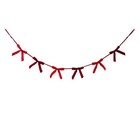 59 Inch Velvet Bow Garland Banner for Holiday Tree Fireplace Decoration Use
