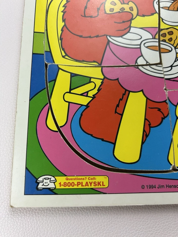 Rompecabezas de colección Playskool Sesame Street Zoe’s Tea Party 1994 7 piezas Elmo Foto 2 de 4