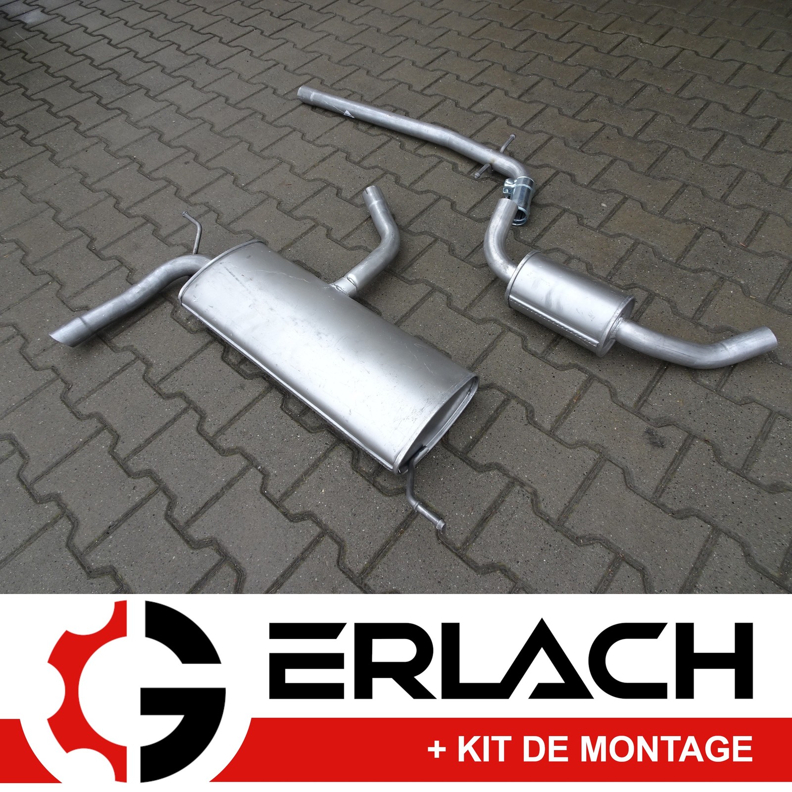 Silencieux echappement pour Seat Leon 1.2 1.4 et Altea 1.6 en acier