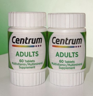 2 - Centrum Adult Multivitamin/Multimineral 60 Tablets Each Exp: 09/2026