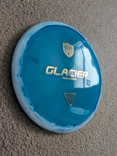 Discmania Glacier Prototype - C-Line 177g -Blue w/ White Rim, Gold Foil Stamp - Picture 4 of 13