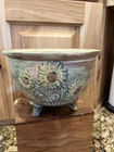 1920s RARE Weller Pottery USA Flemish - Sunflower Footed Jardiniere