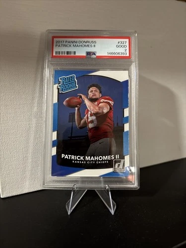 2017 Patrick Mahomes Donruss Rookie #327 Rated Rookie PSA Graded RC Chiefs