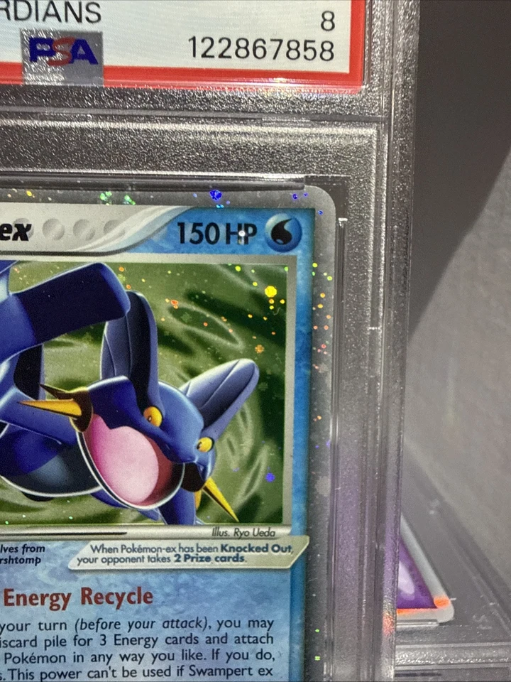 2006 POKEMON EX CRYSTAL GUARDIANS #98 SWAMPERT EX-HOLO PSA 8 - Image 3 of 4