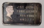 Abraham Lincoln 1 oz .999 Vintage Silver Bar - A905