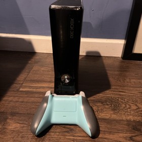 Microsoft Xbox 360 S 250GB Black Video Game Console System & Baby blue Control