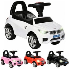 HOMCOM Ride on Sliding Car w/ Horn Music Working Lights Storage No Power