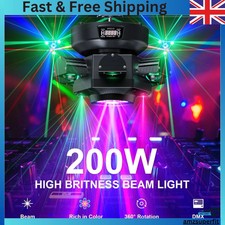 200W RGBW 6 Arms Rotate Laser Light DJ Stage Effect Party Club Gobo Disco Lights