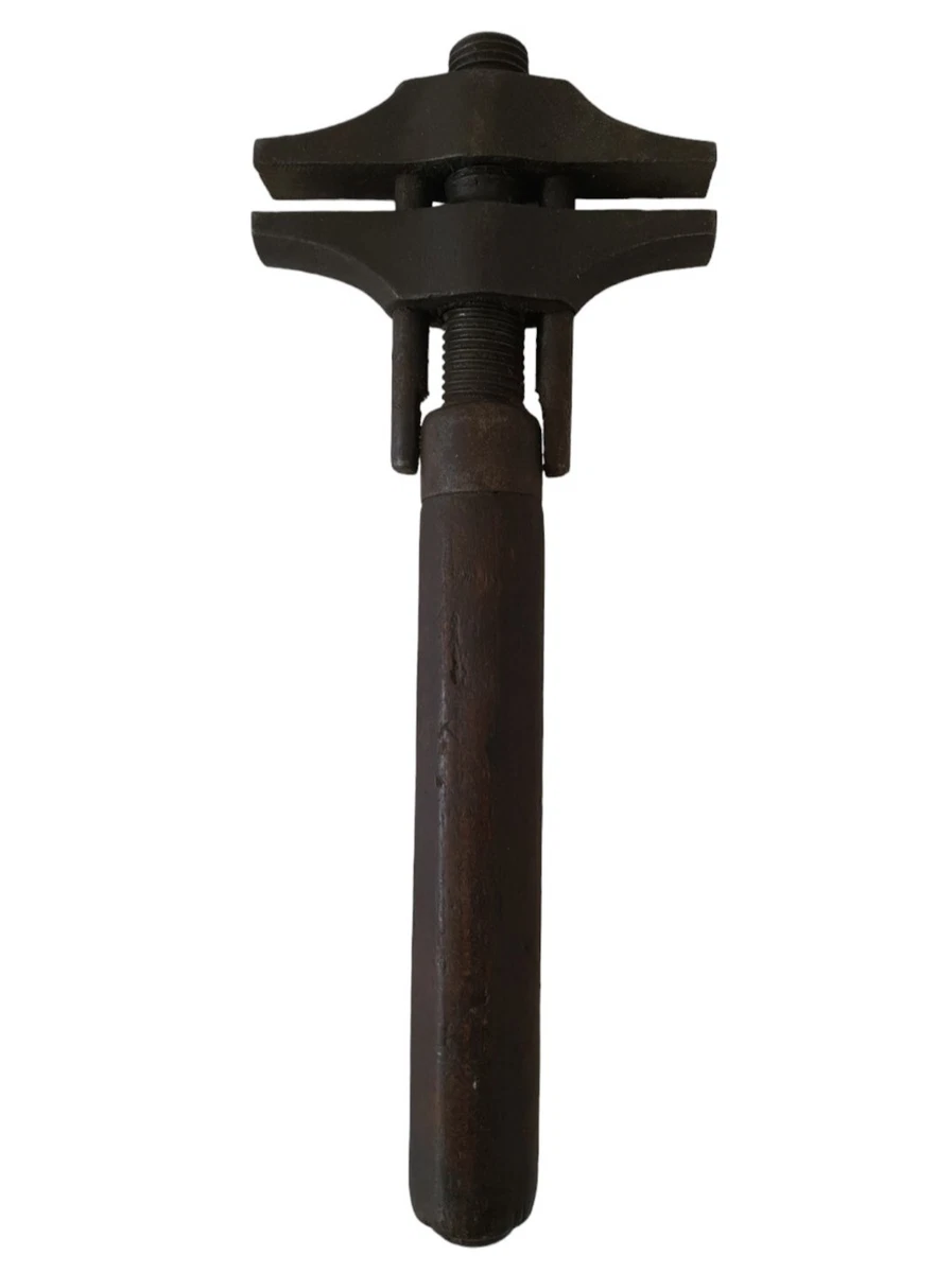 OUTIL ANCIEN CLÉ à molette manche torsadé far forgé EUR 15,00 - FR