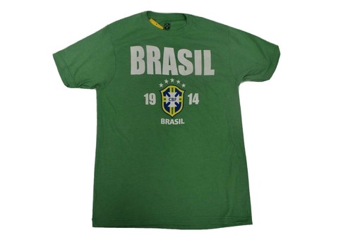 Pierim Mens Blue Brasil Brazil Soccer Embroidered Logo S/S Polo
