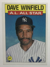 Dave Winfield 1986 Topps #717 MLB Baseball All-Star Insert Card Yankees HOF