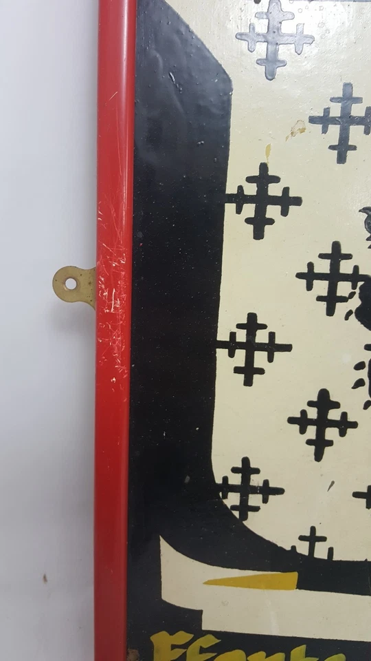 Vintage HAND PAINTED COAT OF ARMS DE FUENTE Surname Latin Motto Heraldic Crest - Image 4 of 4