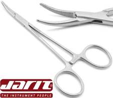 JARIT 107-102 Halsted Mosquito Crile Curved Delicate Forceps Serrated Jaw Tip 5"