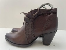 Roberto Santi Damen braune Leder-Schnürstiefeletten Größe UK4 EUR37 - B18